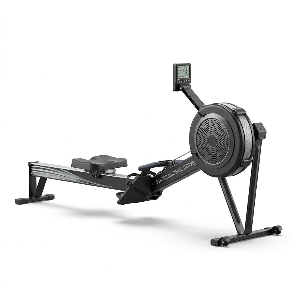 Apex 3-in-1 Magnetic Resistance Rower: Heavy-Duty Full-Body Workout Station with LED Console